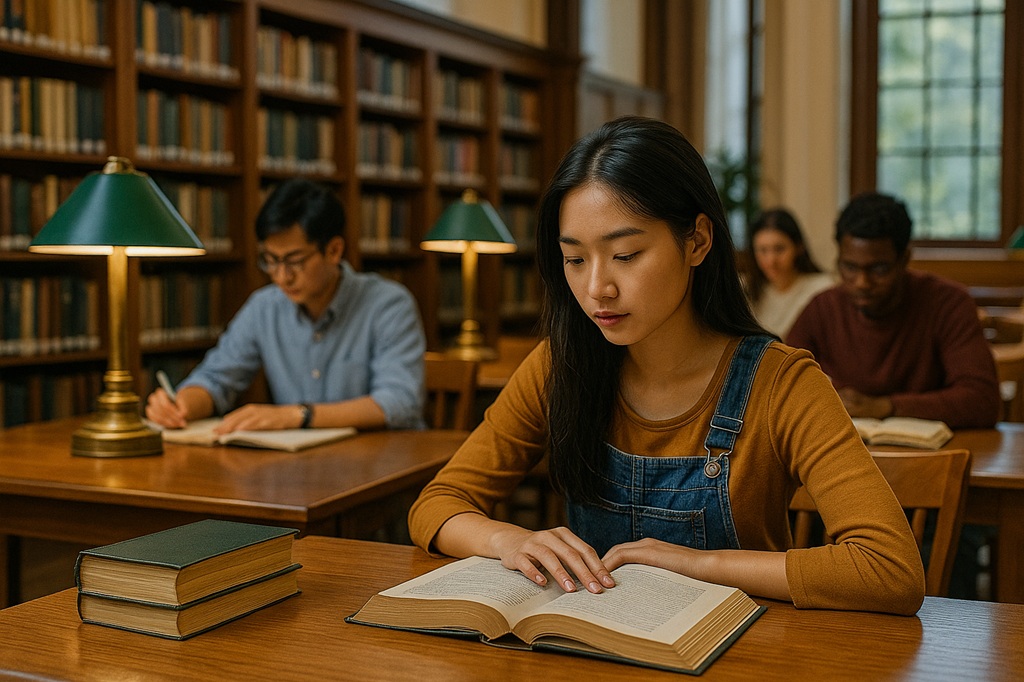Students studying on HKU campus